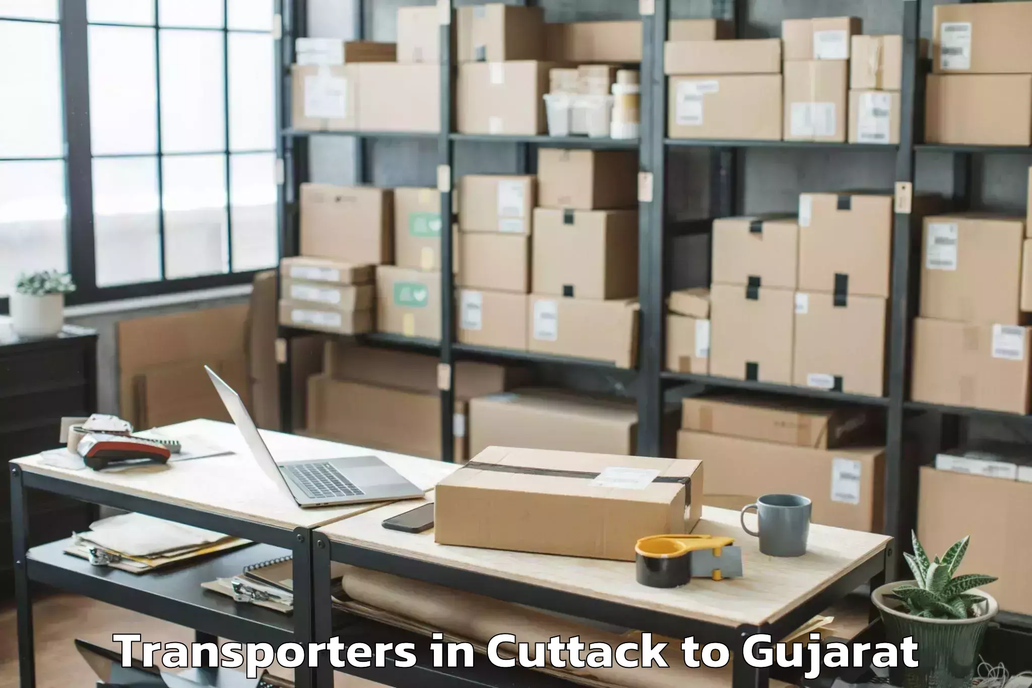 Book Cuttack to Halvad Transporters Online